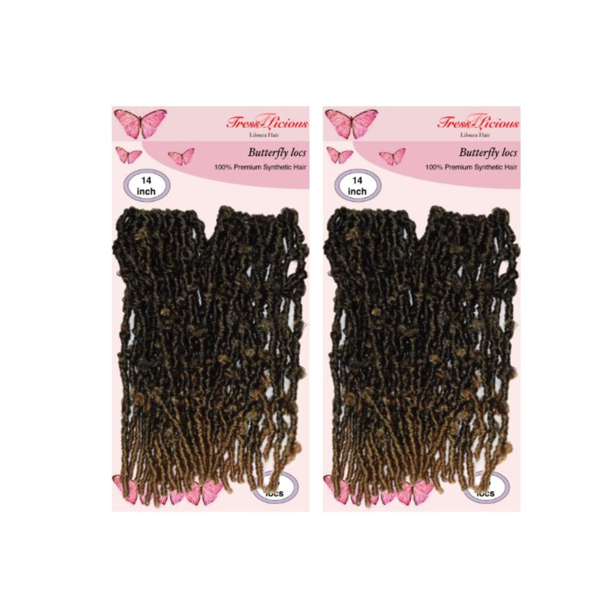 Butterfly Locs - Tress-Licious - 14 inch - (Pack of 2) - 1B/27