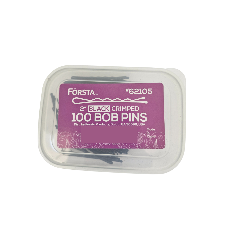 Forsta Bob Pins - Black Crimped - 100s