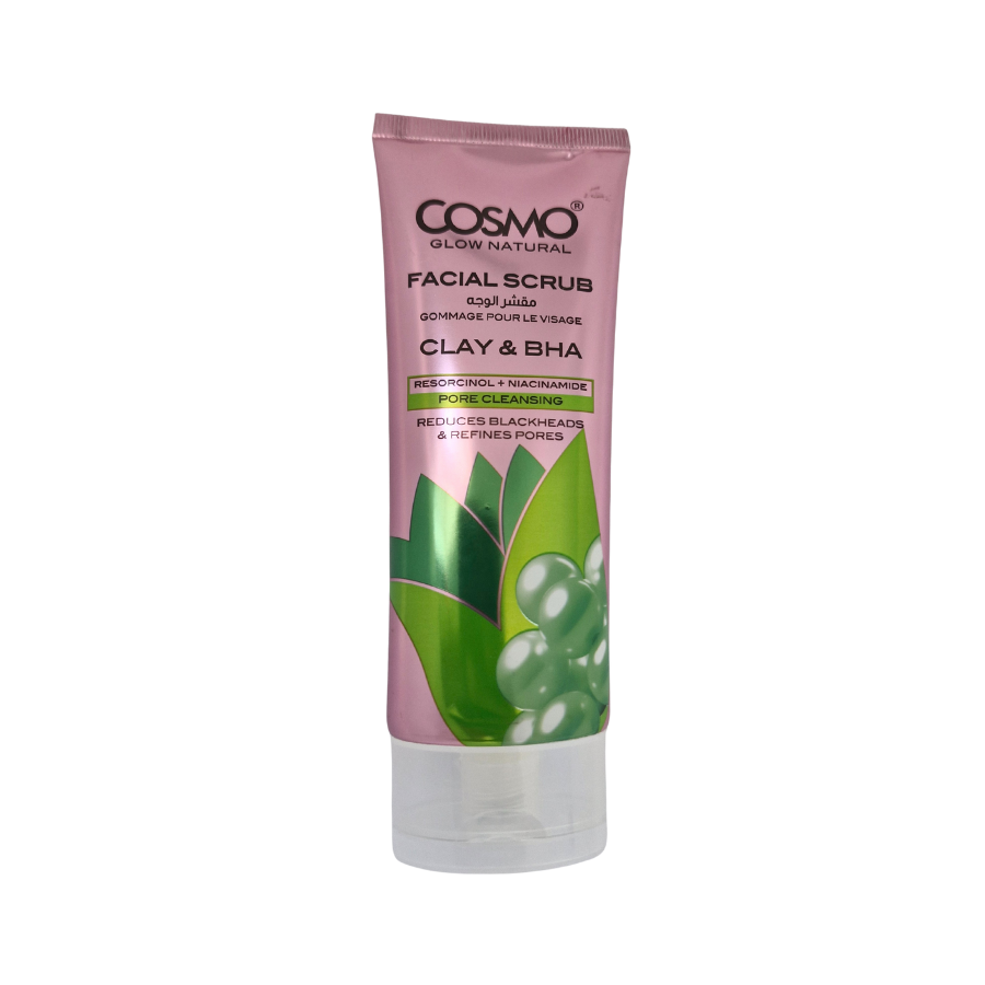 Cosmo Glow Natural Facial Scrub with Clay & BHA