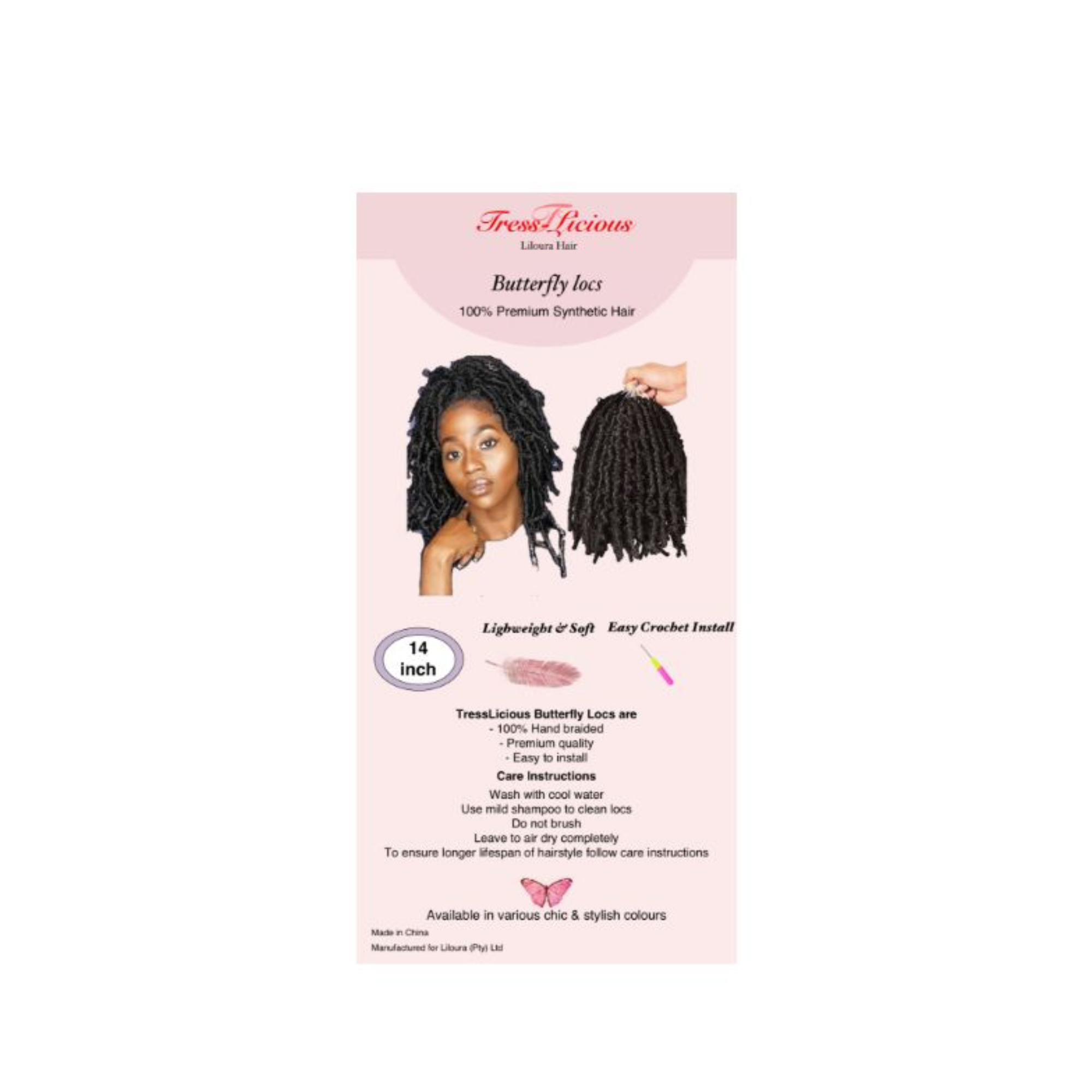 Butterfly Locs - Tress-Licious - 14 inch - (Pack of 2) - 1B/27