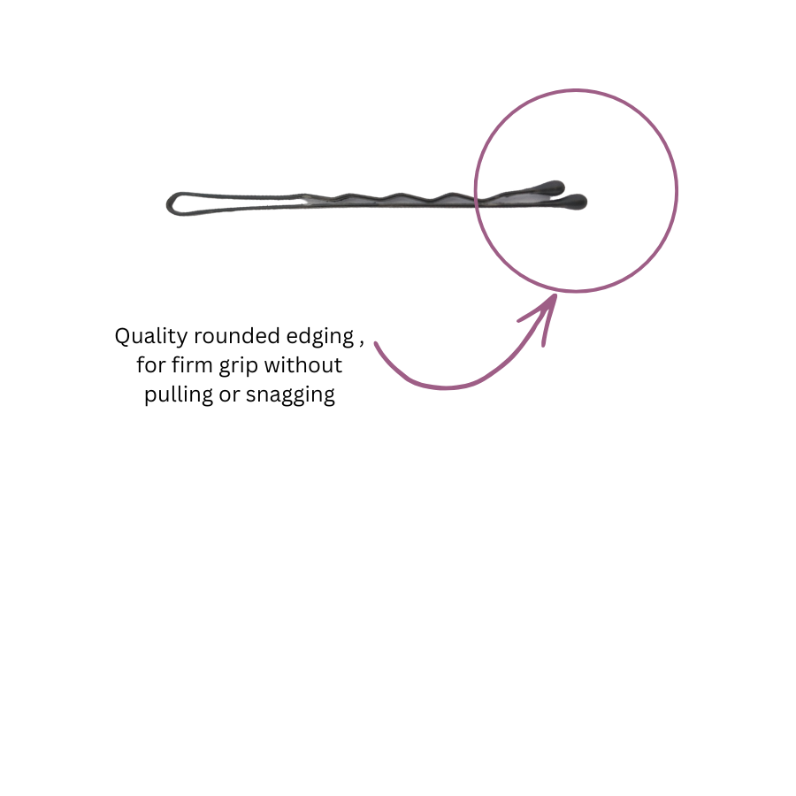 Forsta Bob Pins - Black Crimped - 100s