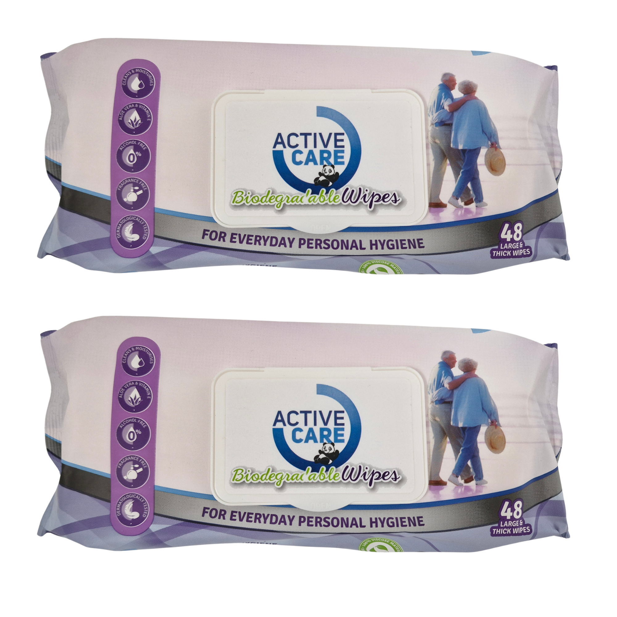 Active Care Adult Wipes - Pack of 2
